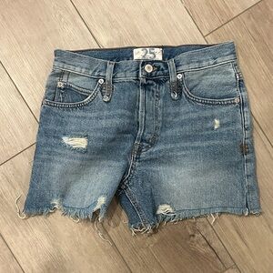 We the Free Free People Denim Cut Off Jean Shorts Button Fly